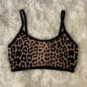 Leopard crop top